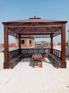 مظلات برجولات خشبية 